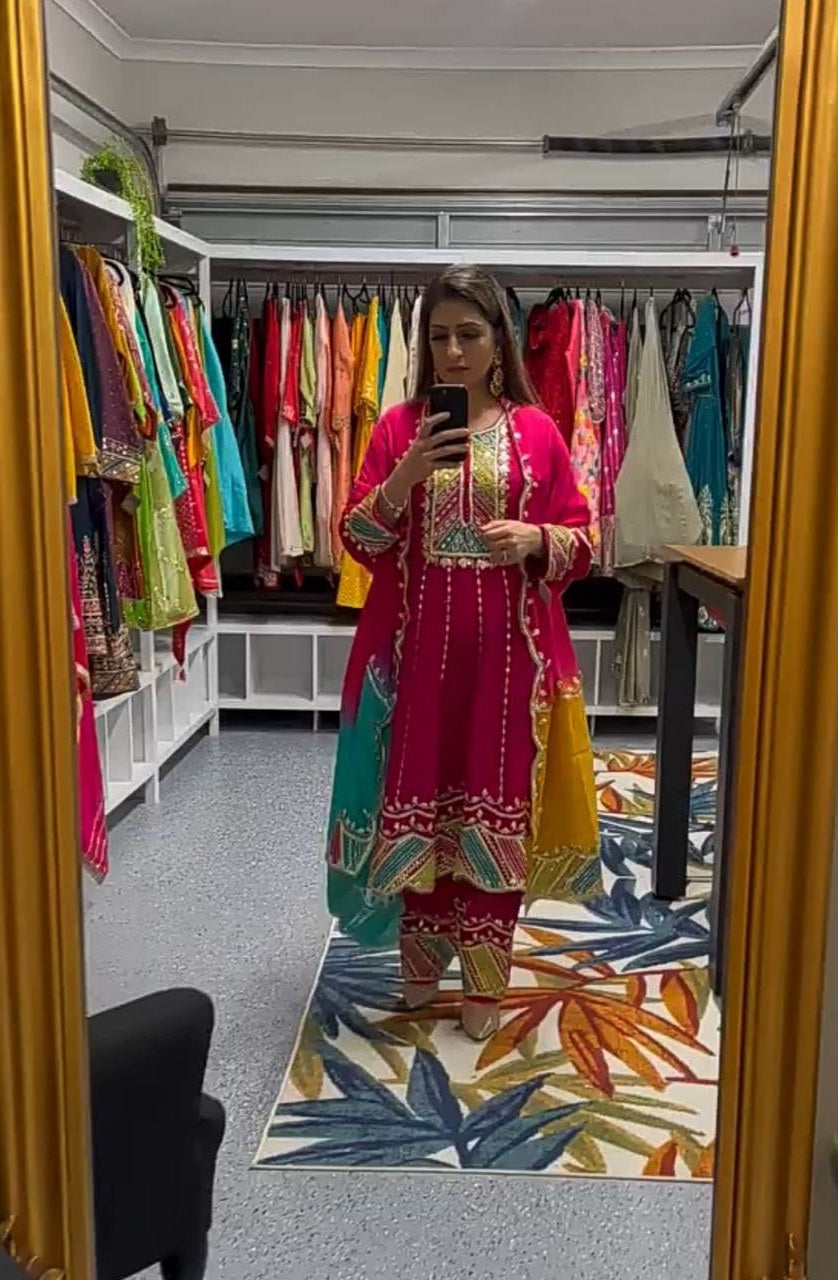 Rani Color Designer Panjabi Suit Set