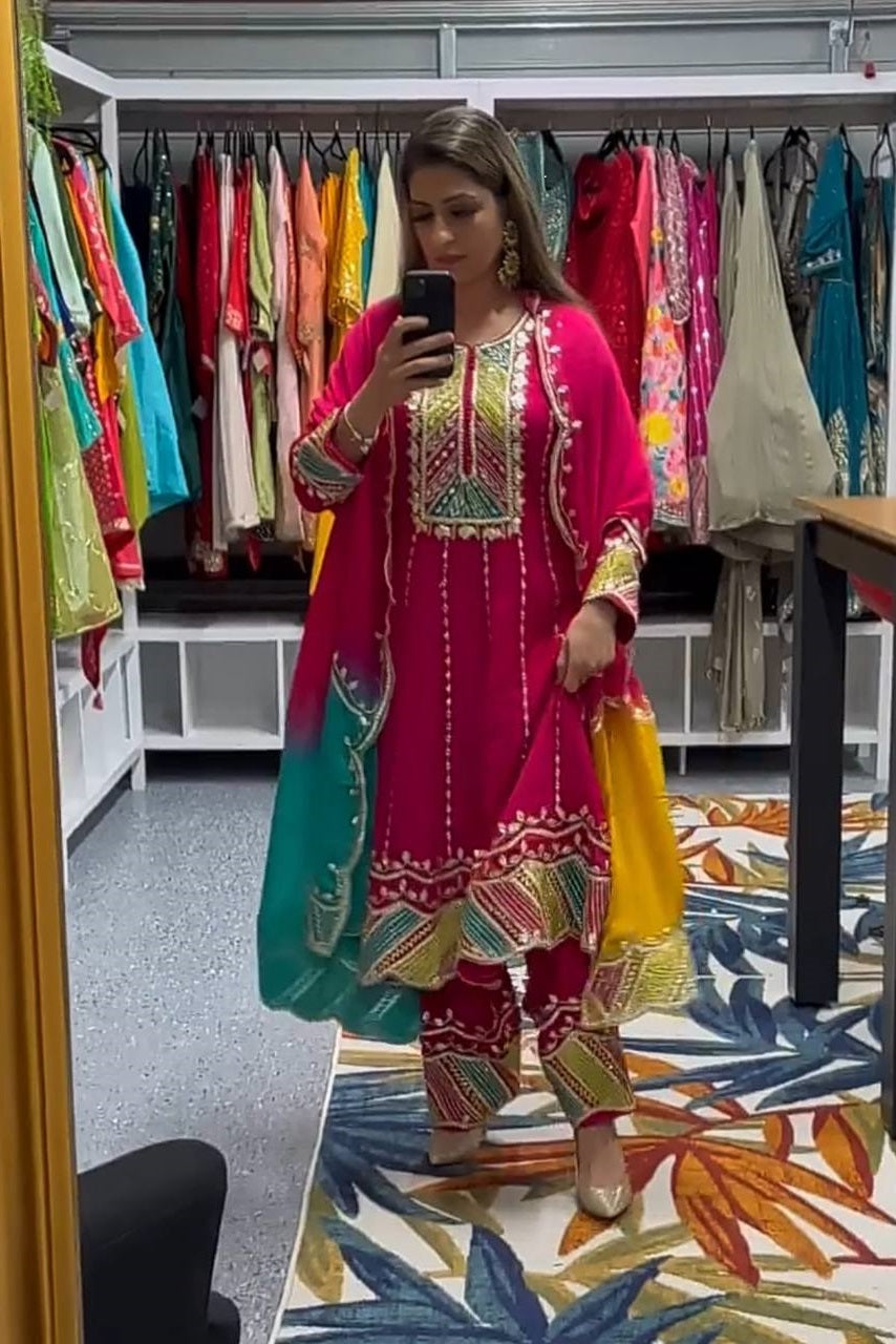 Rani Color Designer Panjabi Suit Set