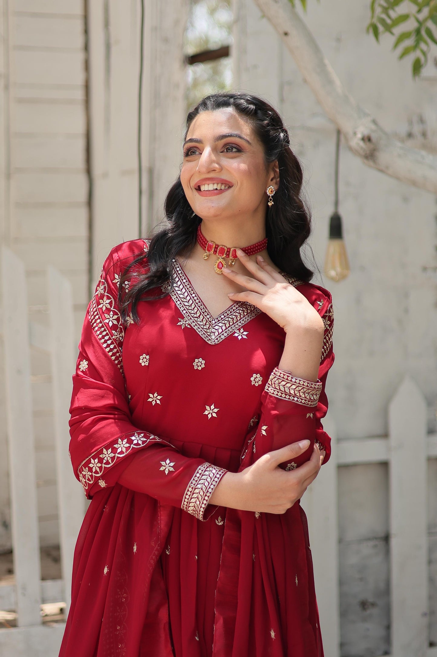 Presenting Faux Blooming Gown With Dupatta Collections