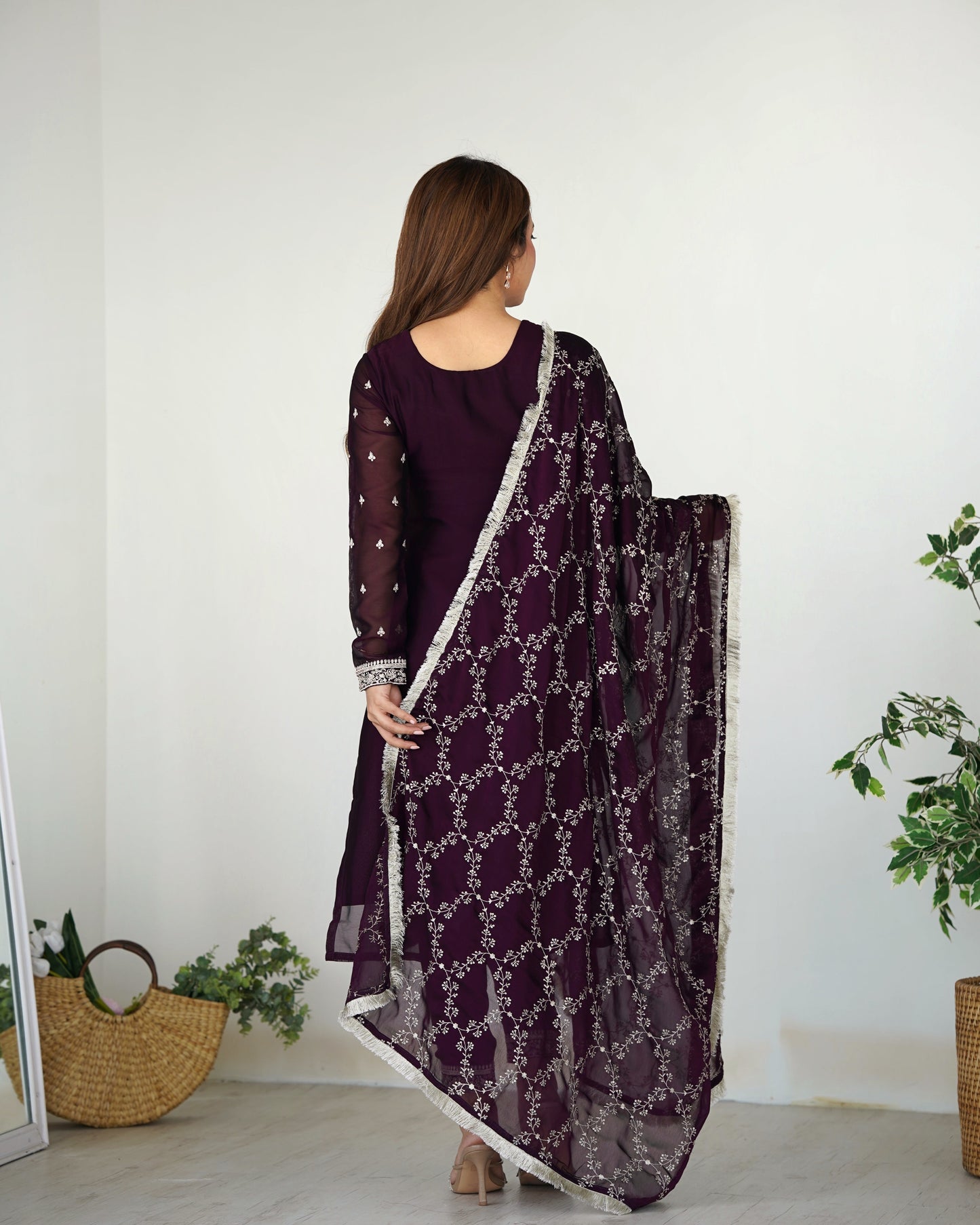 Function Wear Rangoli Silk Wine And Maroon Color Kurta With Pent