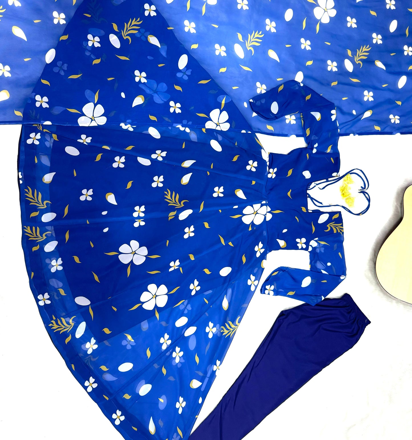 Classy Blue Color Digital Print Anarkali Suit Set TD-6011