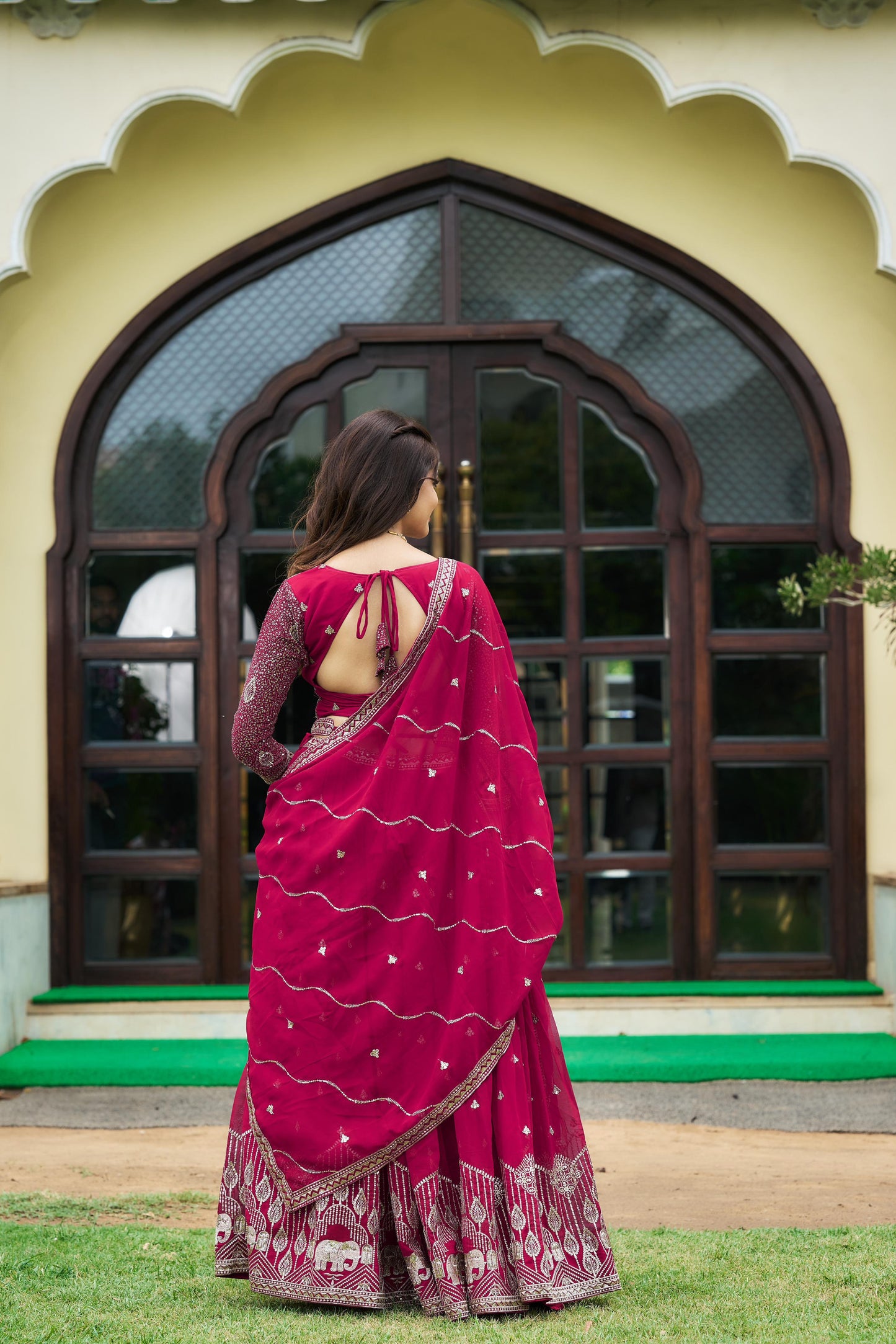 Stunning Sequence Work Pink & Purple Color Lehenga Choli