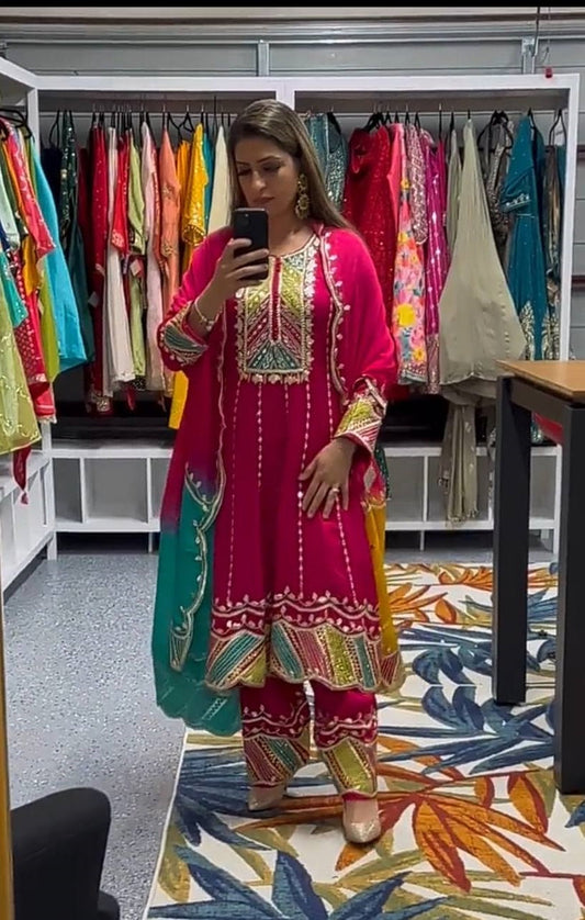 Rani Color Designer Panjabi Suit Set