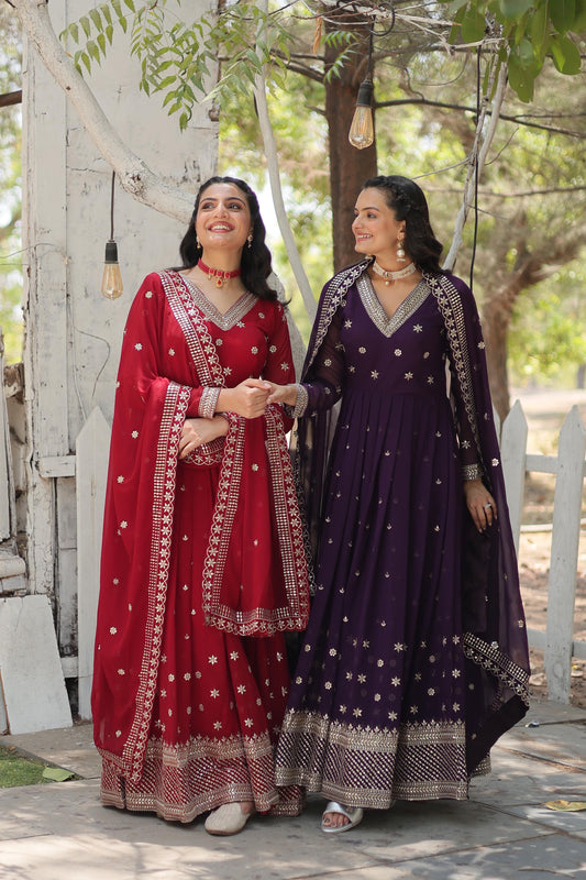 Presenting Faux Blooming Gown With Dupatta Collections