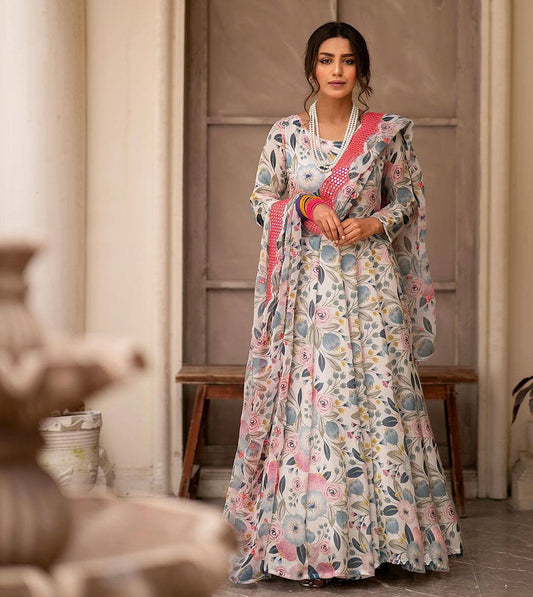 Precious Sinon Off White Color Gown Suit Set TD-6028