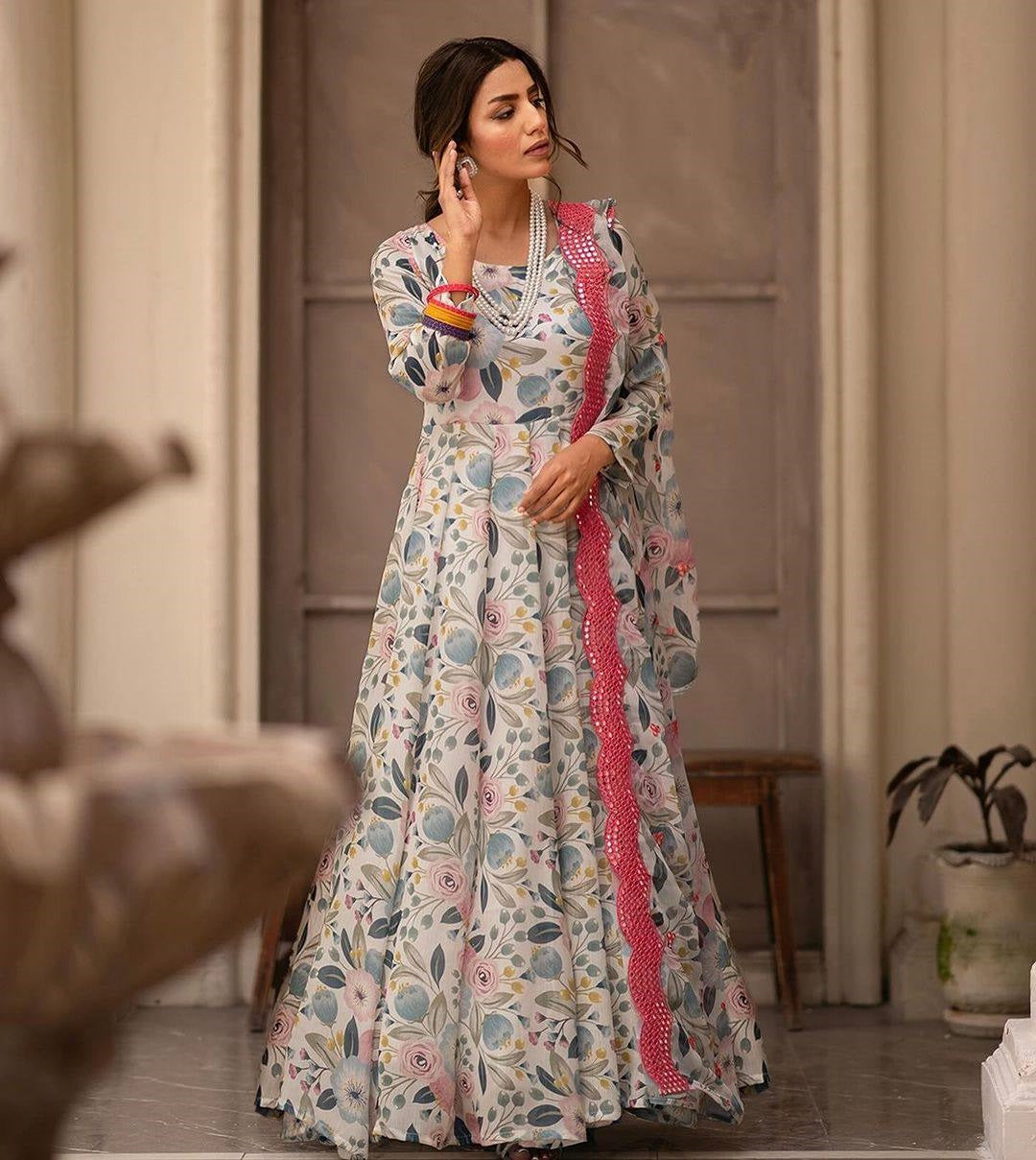 Precious Sinon Off White Color Gown Suit Set TD-6028