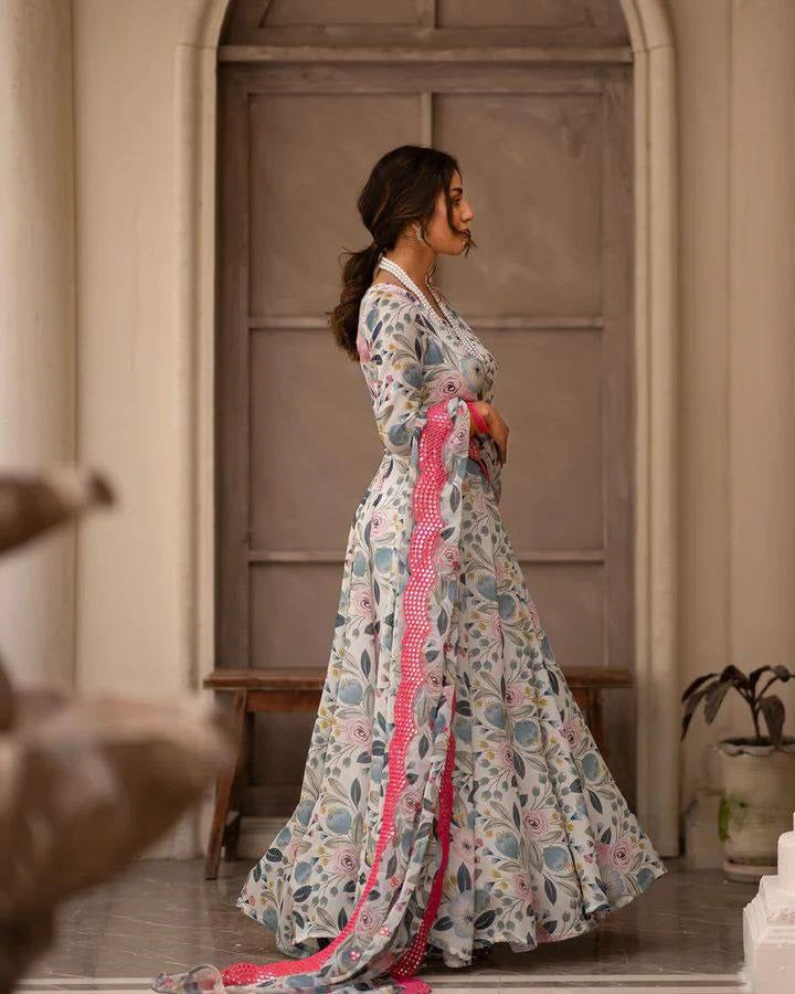 Precious Sinon Off White Color Gown Suit Set TD-6028