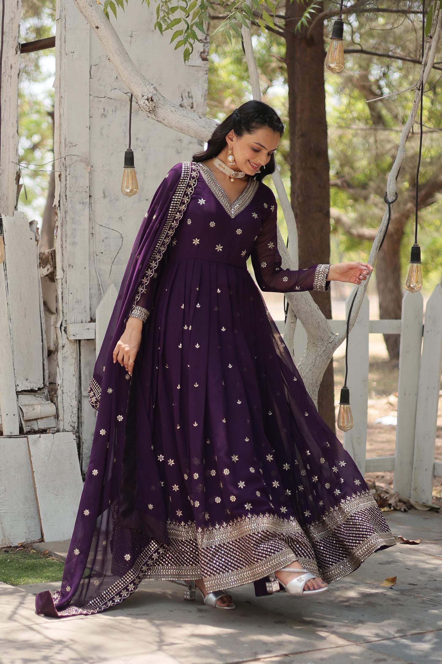 Presenting Faux Blooming Gown With Dupatta Collections