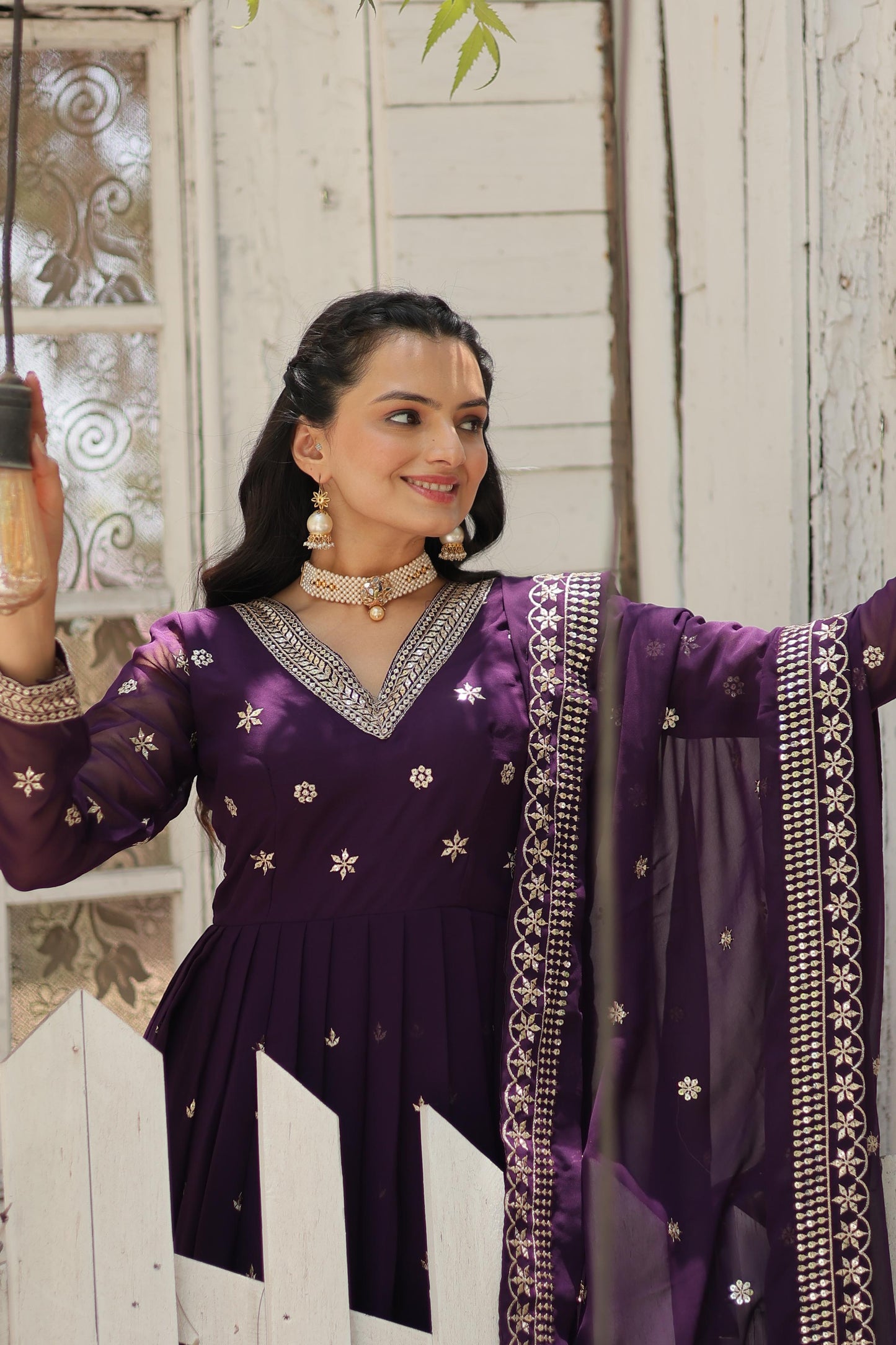 Presenting Faux Blooming Gown With Dupatta Collections