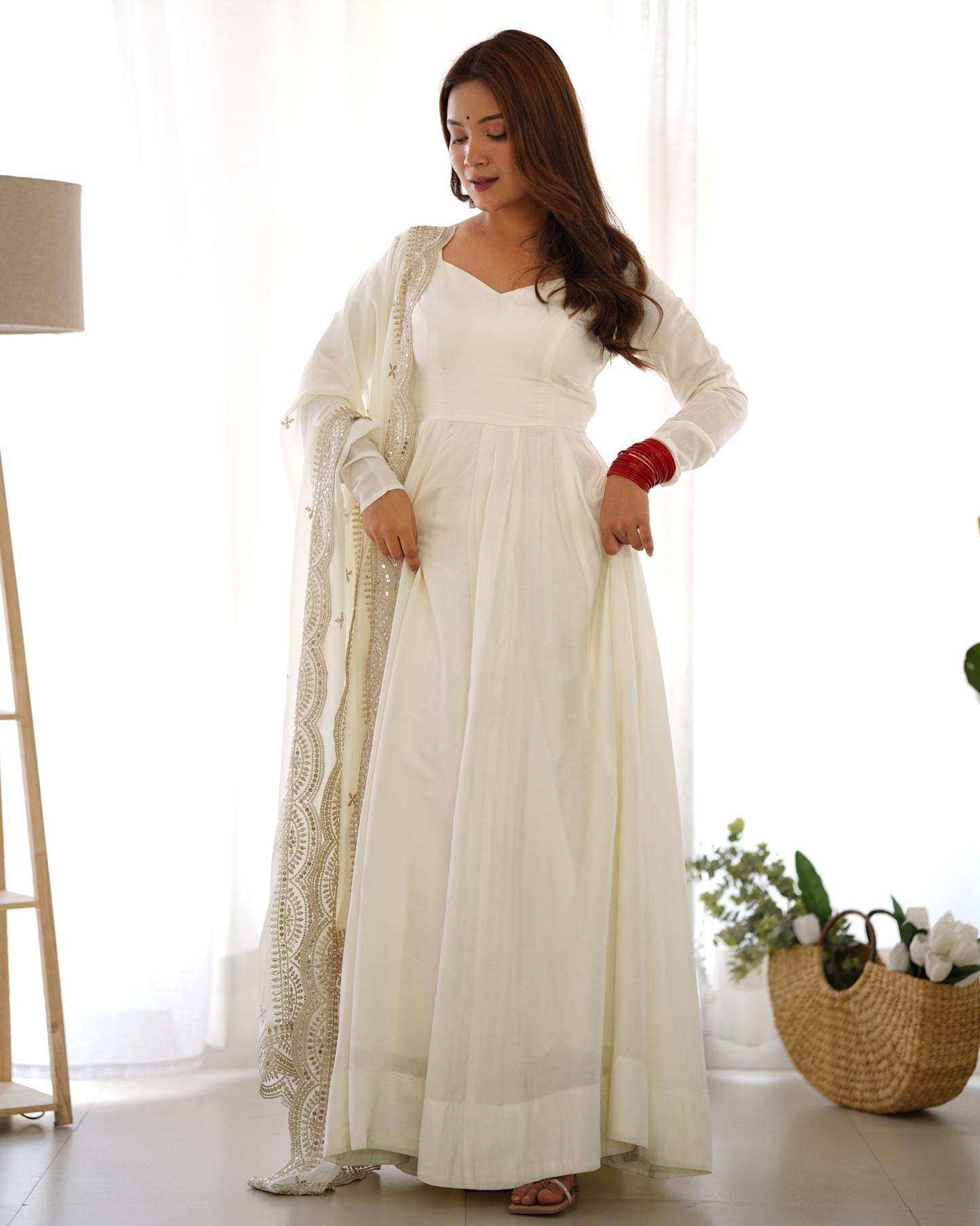 Decent Wine And Mustard Roman Silk Anarkali Gown