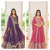 Beautiful Sequence Work Purple And Pink Color Lehenga Choli