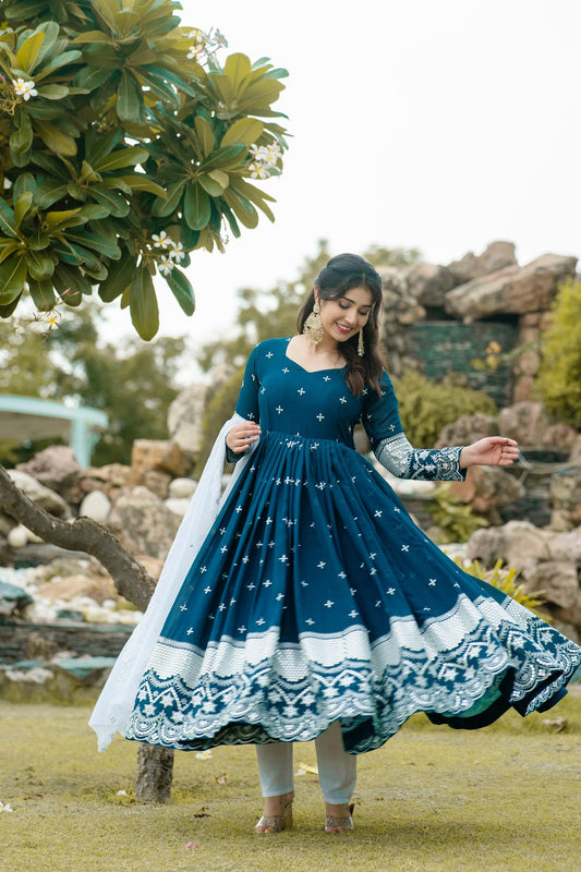 Beautiful  Faux Georgette Premium Quality Anarkali Suit
