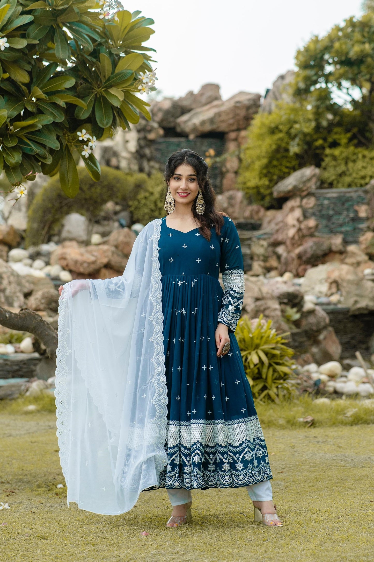 Beautiful  Faux Georgette Premium Quality Anarkali Suit