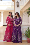 Blissful 3mm Embroidery Work Pink Color Lehenga With Shrug