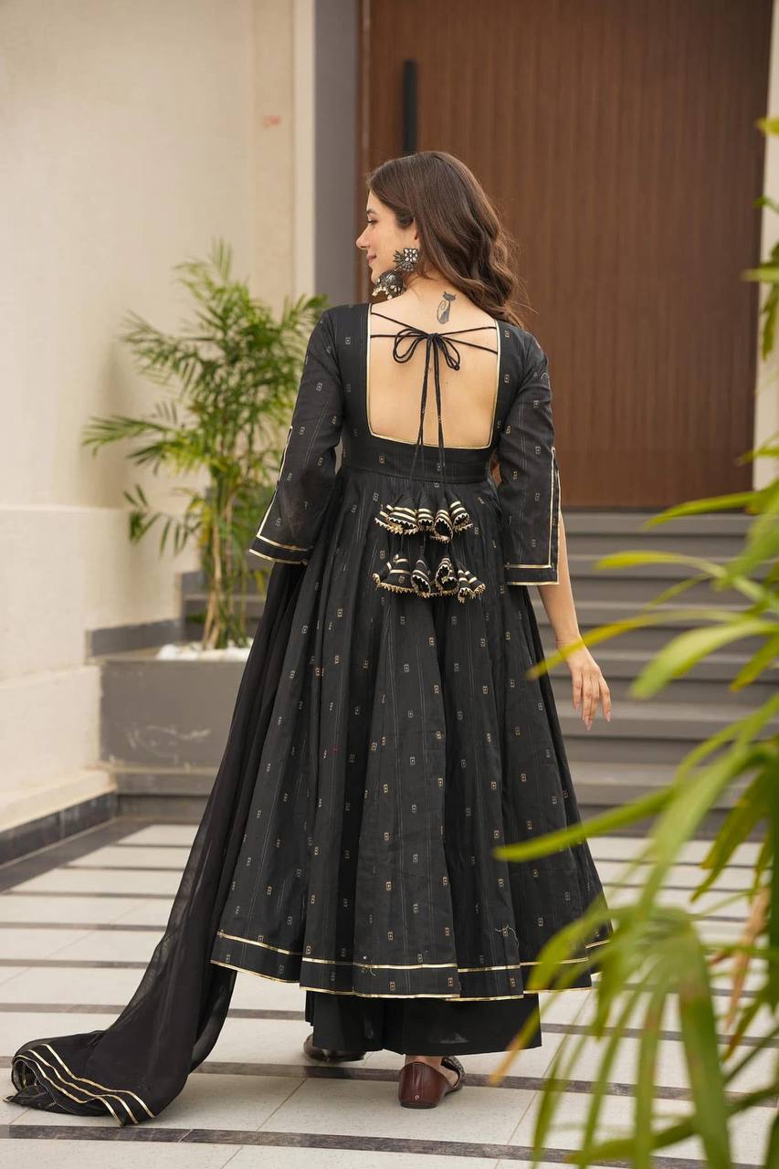 Precious Digital Print Work Black Color Gown TD-6049